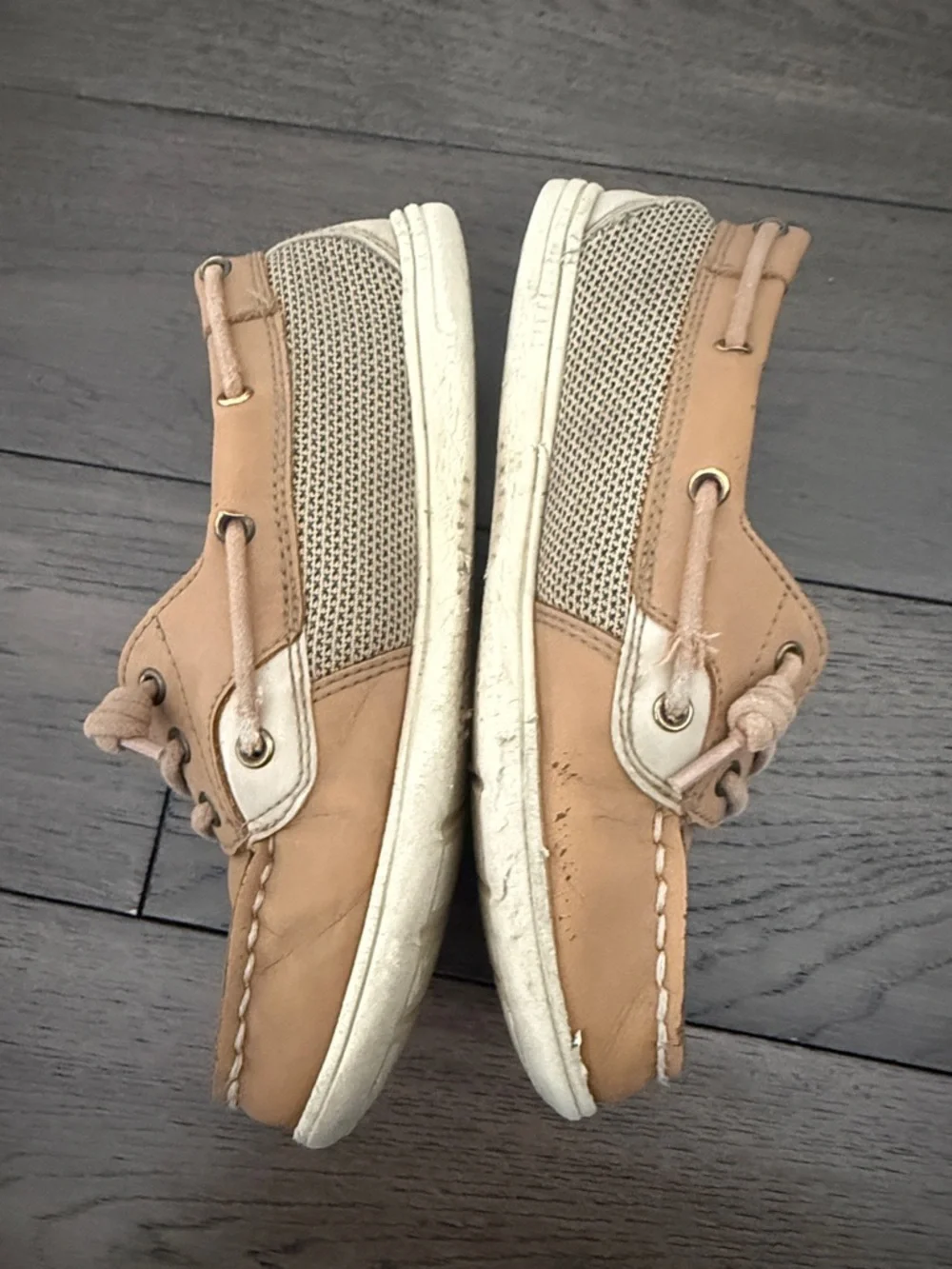 Sperry Kids Beige/Tan Moccasin Boat Shoes